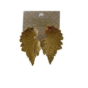 Gold Leaf Statement Earrings
